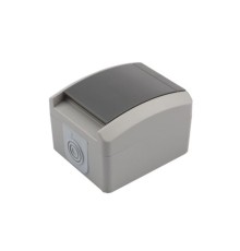 Rexant KR-78-0612  Розетка одноместная KRANZ INDUSTRIAL открытой установки с заземлением, керамика, IP54, серая												