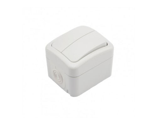 [рексант розетки] Rexant KR-78-0602  Выключатель двухклавишный KRANZ Mini OG открытой установки, IP54 белый	