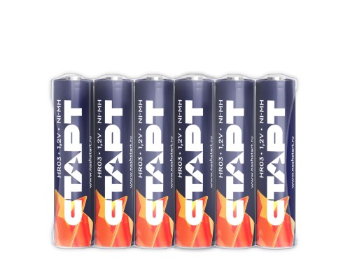 [Аккумулятор] СТАРТ HR03 ААА 950mah NIMH-SH6 150/600 (6 шт. в уп-ке)