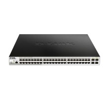 D-Link DGS-1210-52MP/ME/B2A PROJ Управляемый L2 коммутатор с 48 портами 10/100/1000Base-T и 4 портами 1000Base-X SFP (порты 1-8 PoE 802.3af/at, порты 9-48 PoE 802.3af, PoE-бюджет 370 Вт)
