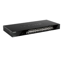 D-Link DGS-1520-28/A1A Управляемый L3 стекируемый коммутатор с 24 портами 10/100/1000Base-T, 2 портами 10GBase-T и 2 портами 10GBase-X SFP+