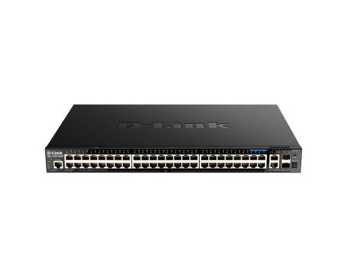 [Сетевое оборудование] D-Link DGS-1520-52MP/A1A Управляемый L3 стекируемый коммутатор с 44 портами 10/100/1000Base-T, 4 портами 100/1000/2.5GBase-T, 2 портами 10GBase-T и 2 портами 10GBase-X SFP+ (PoE-бюджет 370 Вт)