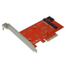 ORIENT C296E Адаптер 2xM.2 - > PCI-Ex4 / SATA 