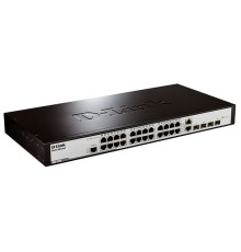 D-Link DES-1228/ME_RFB/B1 Восстановленный в производственных условиях управляемый коммутатор 2 уровня с 24 портами 10/100Base-TX, 2 портами 100/1000Base-X SFP и 2 комбо-портами 100/1000Base-T/SFP.