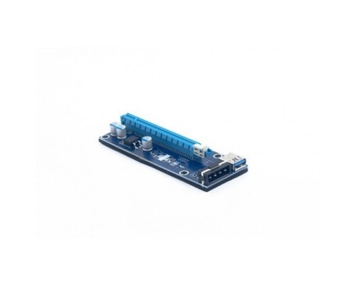 [переходник] KS-is KS-346 Адаптер удлинитель райзер PCle 1x в 16х с питанием Molex 