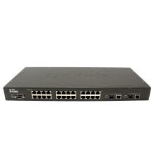 D-Link DES-3526_RFB/A33 Восстановленный в производственных условиях управляемый коммутатор 2 уровня с 24 портами 10/100Base-TX, 2 комбо-портами 1000Base-T/SFP (H/W А3).