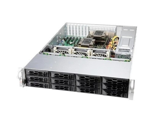 [Корпус] Supermicro CSE-LA25TQC-R609LP server chassis, 2U Dual and Single Intel and AMD CPUs, 7 low-profile expansion slot(s), 8 x 3.5