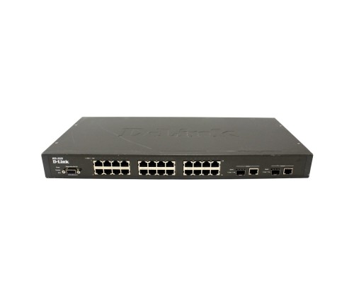 [Сетевое оборудование] D-Link DES-3526_RFB/A22 Восстановленный в производственных условиях управляемый коммутатор 2 уровня с 24 портами 10/100Base-TX, 2 комбо-портами 1000Base-T/SFP (H/W А2).
