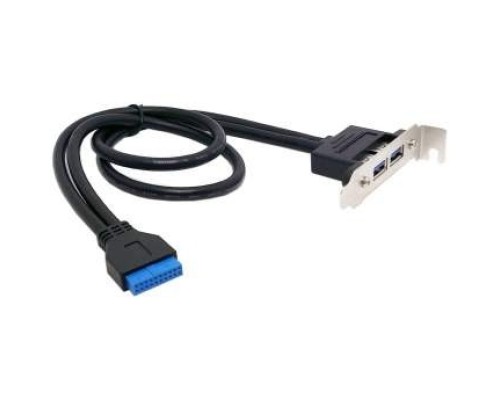 [кабели] ORIENT C095, Планка портов в корпус 2xUSB 3.0, Low Profile, длина кабеля 30см, oem (31095)