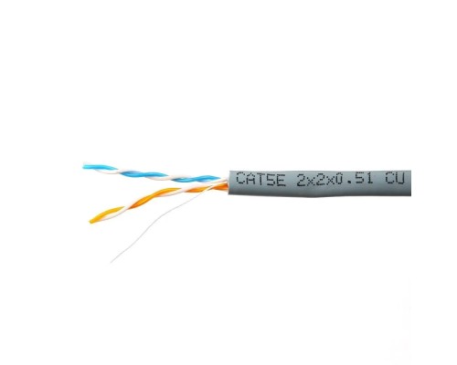[Витая пара] SkyNet Кабель Premium UTP indoor 2x2x0,51, медный, FLUKE TEST, кат.5e, однож., 305 м, box, серый [CSP-UTP-2-CU](АК5019003)
