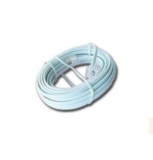 Cablexpert TC6P4C-2M Кабель.телефонный аппарат-розетка 2 м белый