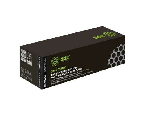 [расходные материалы] Картридж лазерный Cactus CS-C055BK черный (2300стр.) для Canon LBP663Cdw, LBP664Cx, MF746Cx, MF742Cd