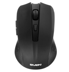 Беспроводная мышь Sven RX-350W чёрная (5+1кл. 600-1400DPI, SoftTouch, блист)