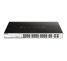 D-Link DGS-1210-28MP/F3A Настраиваемый L2 коммутатор с 24 портами 10/100/1000Base-T и 4 комбо-портами 100/1000Base-T/SFP (24 порта PoE 802.3af/at, PoE-бюджет 370 Вт) 