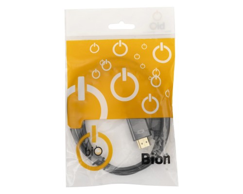 [Кабели HDMI / DVI / DP] Bion Кабель DisplayPort - HDMI, 20M/19M, однонаправленный конвертор сигнала с DisplayPort в HDMI, 3 м, черный [BXP-CC-DP-HDMI-030]