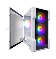 1STPLAYER Корпус TRILOBITE T3-G White / mATX, TG / 4x 120mm LED fans inc. / T3-G-WH-4F1-W