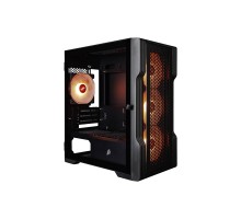 1STPLAYER Корпус TRILOBITE T3 Black / mATX, TG / 4x 120mm LED fans inc. / T3-BK-4F1