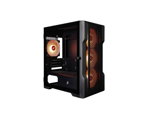 [Корпус] 1STPLAYER Корпус TRILOBITE T3 Black / mATX, TG / 4x 120mm LED fans inc. / T3-BK-4F1