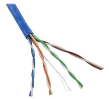 5bites Кабель US5505-100A-BL витая пара UTP / SOLID / 5E / 24AWG / CCA / PVC / BLUE / 100M