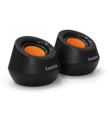 Exegate EX287060RUS Акустическая система 2.0 ExeGate Disco 130 (питание USB, 2х3Вт (6 Вт RMS), 100-20000Гц, черный/оранжевый)