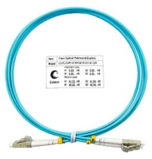 Cabeus FOP-50-LC-LC-1,5m Шнур оптический duplex LC-LC 50/125 mm OM3 1,5м LSZH