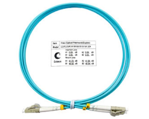 [товар] Cabeus FOP-50-LC-LC-1,5m Шнур оптический duplex LC-LC 50/125 mm OM3 1,5м LSZH
