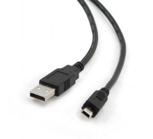 Bion Кабель интерфейсный USB 2.0 AM/miniBM 5P, позолоченные контакты, ферритовые кольца, 1.8 м, черный [BXP-CCP-USB2-AM5P-018]