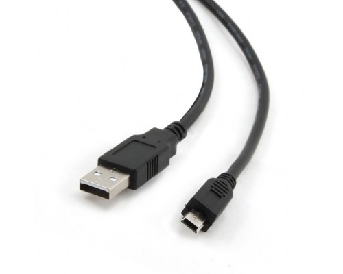 [кабели] Bion Кабель интерфейсный USB 2.0 AM/miniBM 5P, позолоченные контакты, ферритовые кольца, 1.8 м, черный [BXP-CCP-USB2-AM5P-018]
