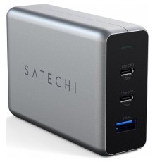 Satechi [ST-TC100GM-EU] Сетевое зарядное устройство Compact GaN Charger 100W Type-C PD - Space Gray (1790369) 