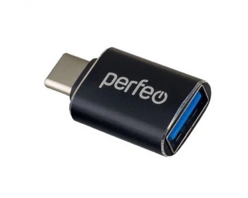 [переходник] Perfeo adapter USB на Type-C c OTG, 3.0 (PF-VI-O009 Black) чёрный