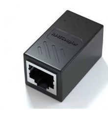 VCOM CT251S Модуль RJ-45 (F) <->RJ-45(F) ,FTP, проходной, ABS пластик, черный, кат. 5e