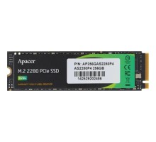 Apacer SSD M.2 256Gb PCIe Gen3x4, R3500/W1200 Mb/s, MTBF 1.8M, 3D NAND, NVMe AP256GAS2280P4U-1