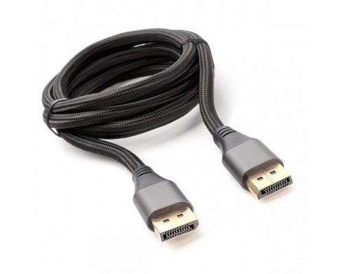[кабели] Cablexpert CC-DP8K-6, 20M/20M, v1.4, нейлоновая оплетка, метал. разъемы, 1.8м, черный, коробка