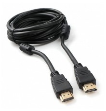 Cablexpert Кабель HDMI 19M/19M, v2.0, медь, позол.контакты, экран, 2 фер.кольца, 3м, черный, пакет (CCF2-HDMI4-10)