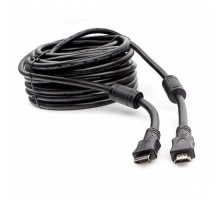 Кабель HDMI Cablexpert 19M/19M, v2.0, медь, позол.контакты, экран, 2 фер.кольца, 15м, черный, пакет (CCF2-HDMI4-15M)