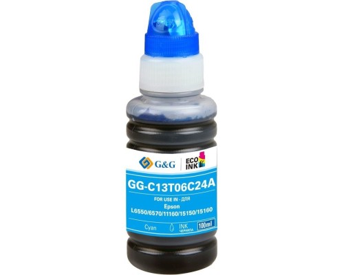 [Расходные материалы] Чернила G&G GG-C13T06C24A №112 голубой 100мл для Epson L6550/6570/11160/15150/15160