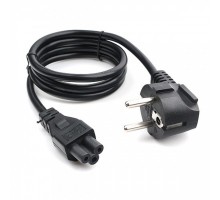 Кабель питания Cablexpert Schuko-C5, 3х0.75мм2, 10А, 1м, черный, пакет (PC-186-ML12-1M)