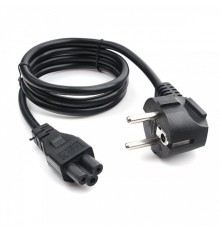 Кабель питания Cablexpert Schuko-C5, 3х0.75мм2, 10А, 1м, черный, пакет (PC-186-ML12-1M)