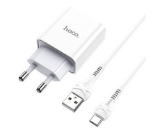 HOCO HC-27961 C81A/ Сетевое ЗУ + Кабель Type-C 1m/ 1 USB/ Выход: 10.5W/ White
