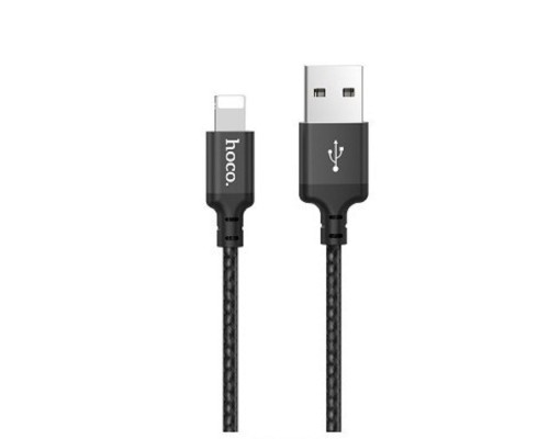[кабели] HOCO HC-62882 X14/ USB кабель Lightning/ 2m/ 1.7A/ Нейлон/ Black