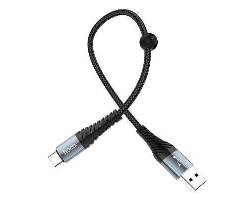 [кабели] HOCO HC-10567 X38/ USB кабель Type-C/ 1m/ 2.4A/ Нейлон/ Black