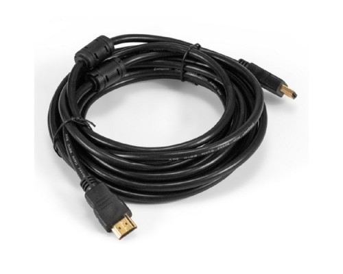 [Кабели HDMI / DVI / DP] Bion Кабель HDMI v2.1, 19M/19M, 3D, 8K UHD, экран, ферритовые кольца, 1 м, черный [BXP-HDMI21-010]