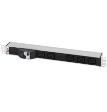 REM Блок розеток Rem-32 с авт., 5 IEC 60320 C19, 32А, алюм., 19