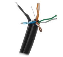 5bites Кабель FS5500-305APE-M витая пара FTP/SOLID/5E/CCAG/PE/BLACK/OUTDOOR/MESSENGER/DRUM/305M