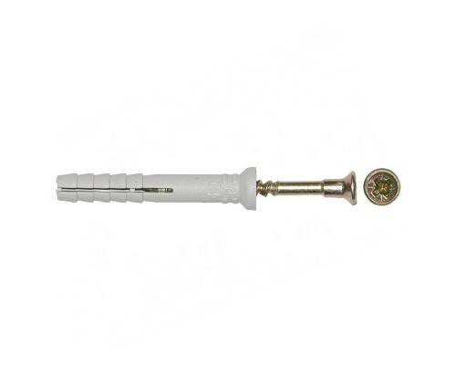 [Метизы. Саморезы, болты, гайки] Rexant KR-01-3621-0012 Дюбель-гвоздь KRANZ потайной бортик, полипропилен 8х100, короб (100 шт./уп.)