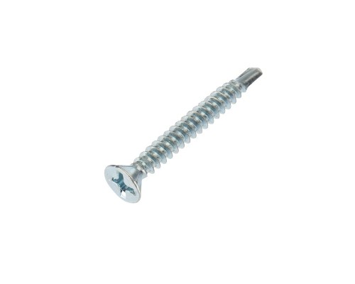 [Метизы. Саморезы, болты, гайки] Rexant KR-01-3722-0012 Саморез оконный KRANZ сверло, 3.9х32, белый цинк, короб (500 шт./уп.)