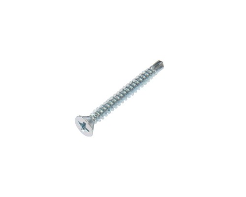 [Метизы. Саморезы, болты, гайки] Rexant KR-01-3722-0013 Саморез оконный KRANZ сверло, 3.9х35, белый цинк, короб (500 шт./уп.)