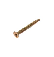 Rexant KR-01-3722-006 Саморез оконный KRANZ сверло, 3.9х35, желтый цинк, короб (500 шт./уп.)