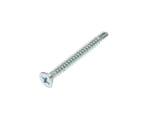 [Метизы. Саморезы, болты, гайки] Rexant KR-01-3722-0014 Саморез оконный KRANZ сверло, 3.9х38, белый цинк, короб (500 шт./уп.)