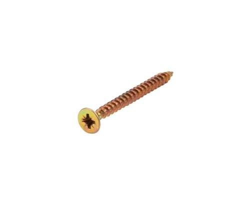 [Метизы. Саморезы, болты, гайки] Rexant KR-01-3311-020 Саморез универсальный KRANZ 4.5х50, желтый цинк, короб (200 шт./уп.)